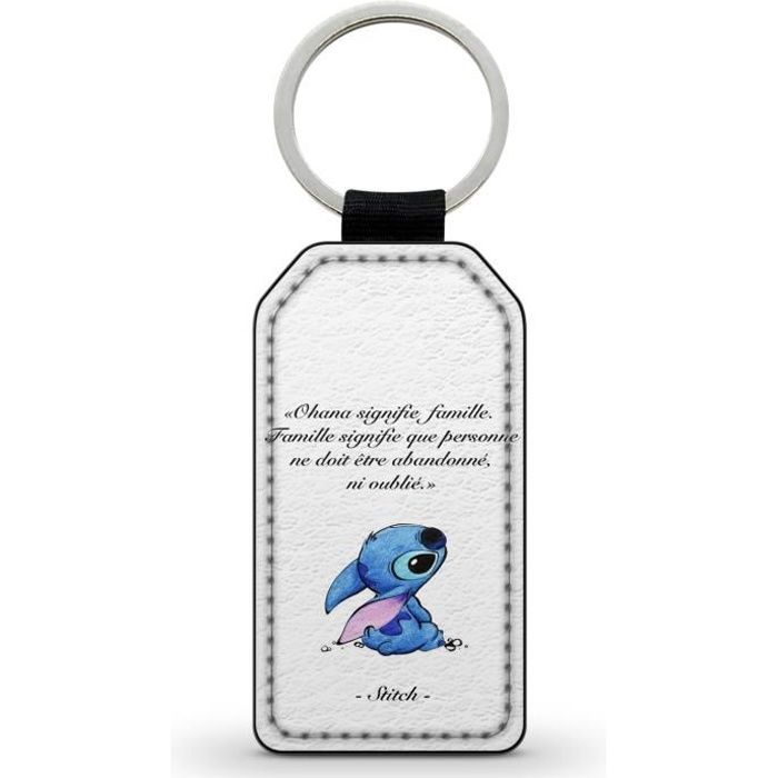 Porte-Cles Clefs Keychain Simili Cuir Ohana Signifie Famille Stitch Disney  - Cdiscount Bagagerie - Maroquinerie