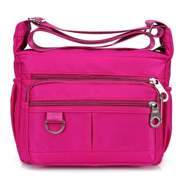 Sac Bebe Maman Bourse Multi Poche Sac D Epaule Fermeture Eclair Fuchsia Cdiscount Puericulture Eveil Bebe