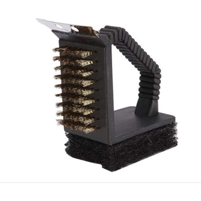 Ketres Brosse Barbecue Avec Grattoir - Poils Acier Inoxydable, Poignée Extra Longue 18 Pouces - Nettoyage Gril Efficace