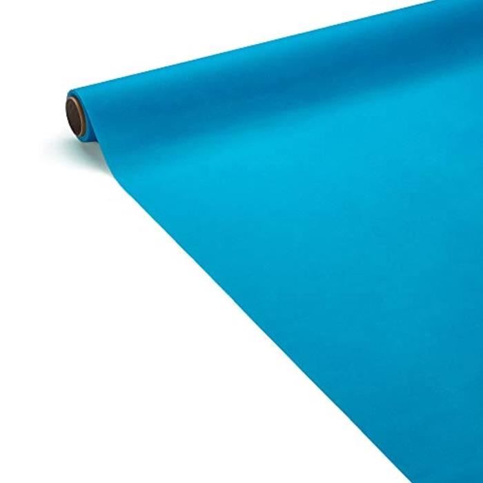 Nappe Bleu Turquoise en Rouleau de 1,20 x 5 Mètres Certifié FSC® Nappe de Table Airlaid Bleu Turquoise en Papier Recyclable et Biodégradable Toucher Doux Le NAPPAGE 