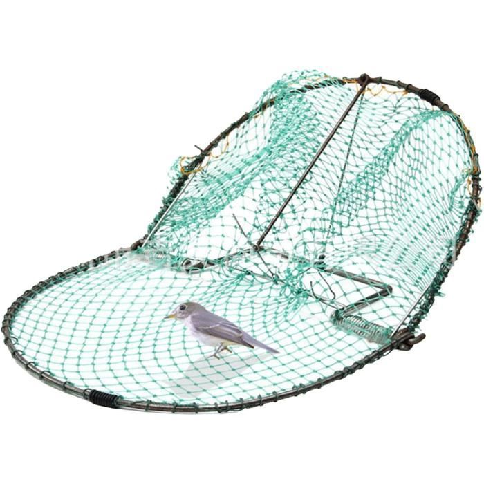 Filet à Oiseaux De Jardin 35x35cm - Piège Vivant Sans Cruauté Pour Moineaux, Pigeons - Cadre Acier, Maille Polyéthylène - 11