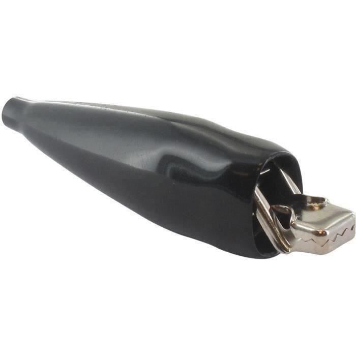 Lot de 10 Pinces clip 10A - Gainé noir (positif) - Réassort de notre Coffret 9218341