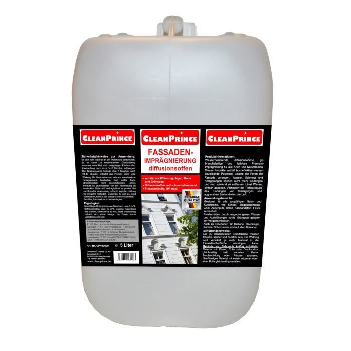 Lot 3x5 Litres (15L) Brestol Imperméant Pierre Et Béton - Transparent - Fabrication Allemagne