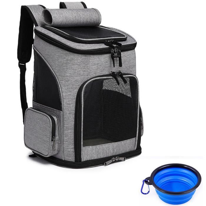 Meilleurs prix pour Sac à Dos Chat Chien - ZGEER - Respirant et Pliable - Gris