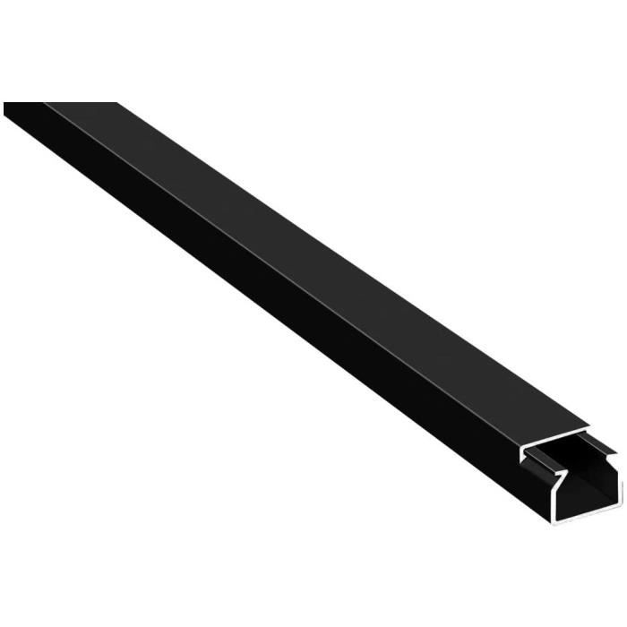 Noir 20 m, 10 x 10 mm Différentes tailles Comb Goulotte de câble 1 m 