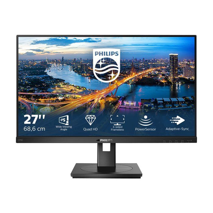 Moniteur Philips 275B1 68 cm 27 pouces – DVI HDMI DisplayPort hub USB 2560×1440 75 Hz FreeSync pivot