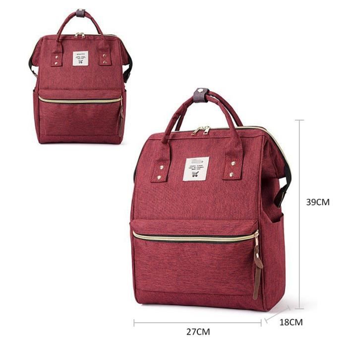 Rouge Sac dos Oxford de Style cor en pour femmes sacs cole