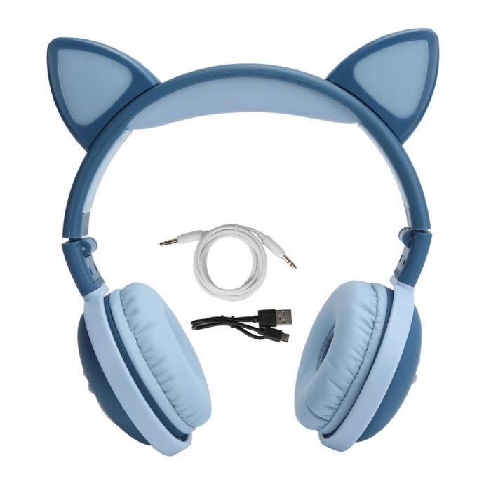 Casque Chat Bleu Cdiscount