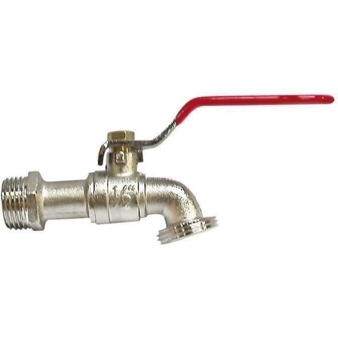 Robinet de puisage 1/4 tour - entrée 20x27 - sortie 26x34