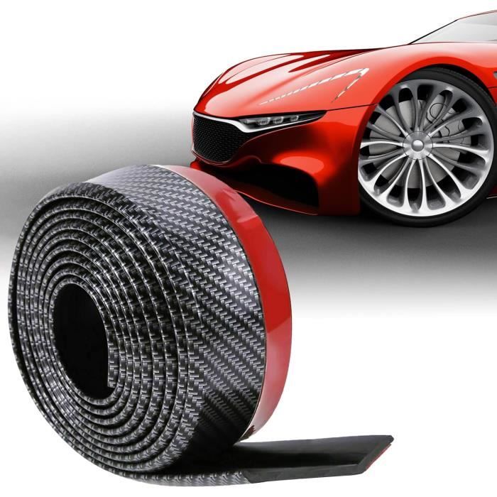 Yungeln Lot De 6 Spoilers Avant Universels – Protection Pare-Chocs Voiture, Look Sport Fibre De Carbone, Adhésif 3M