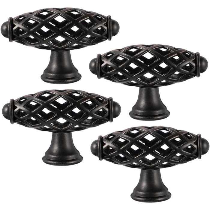 Pastlla Poignées De Porte De Grange Noir Mat Antique Robuste