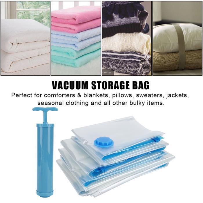 6pcs Quilt Sac de rangement sous vide Couverture de voyage transparente Vetements Sac comprime sous vide Cdiscount Maison