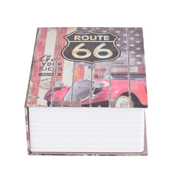Coffre-fort Livre Secret Tissting - 22x15cm Serrure Clé Tour Paris