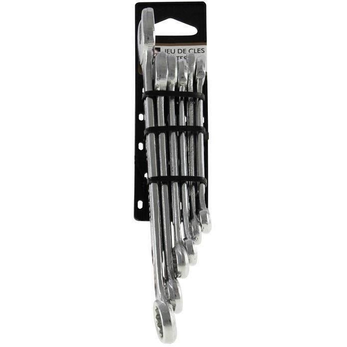 Clés mixtes EVOE - Jeu de 6 - Embout à fourche - Acier forgé