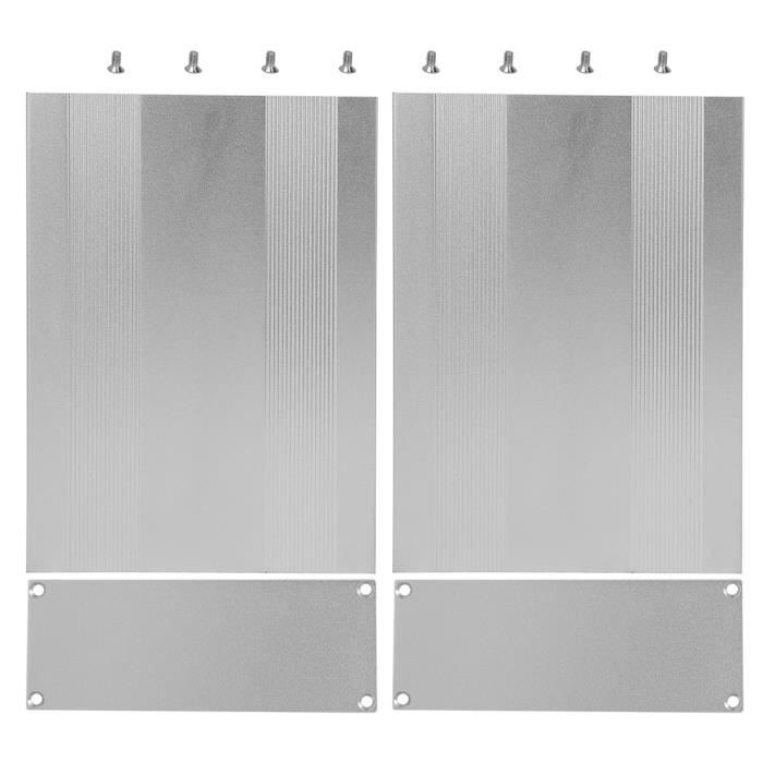 Boîtier Projet Aluminium 80x160x220 Mm - Argent Mat, étanche, Pour électronique DIY