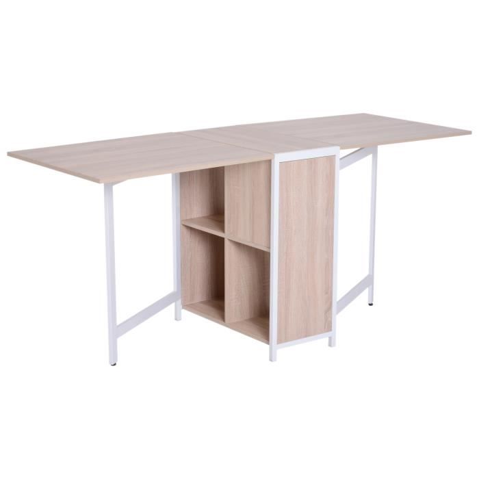 Table Pliante De Cuisine Salle A Manger 4 Niches Integrees Dim