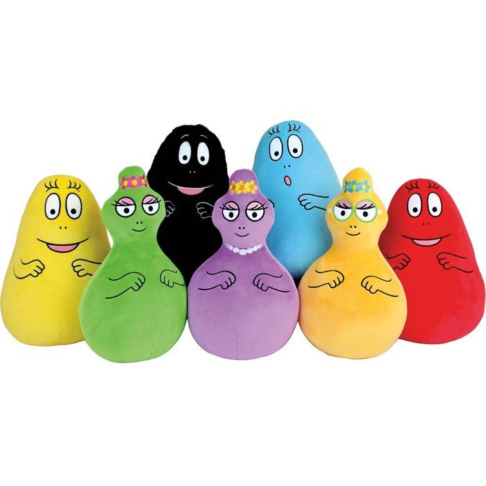 Lot de 7 Peluches Barbapapa – JEMINI 28 cm