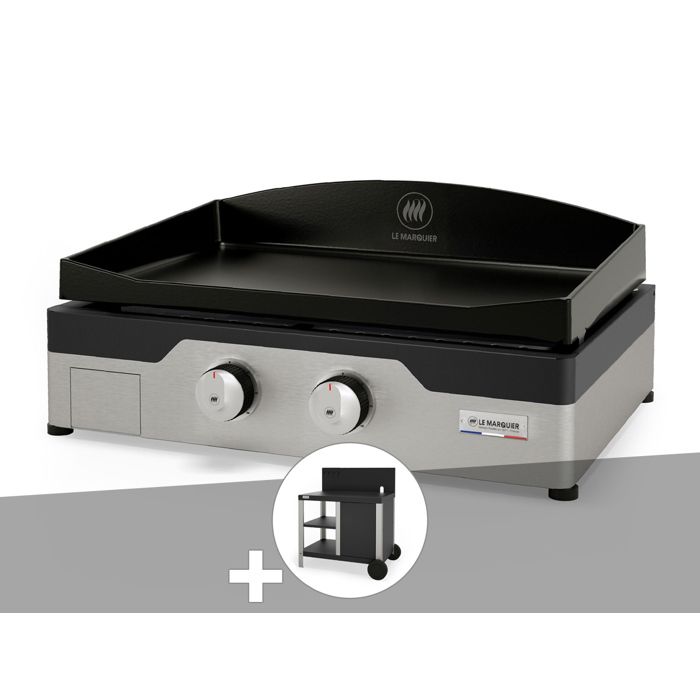 Plancha gaz Signature Allure 260 Duo + Desserte - Le Marquier Plancha gaz Signature Allure 260 Duo + Desserte - Le Marquier