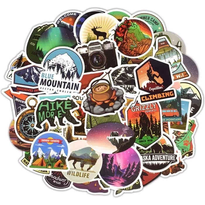 Autocollant Et Sticker Auto Autocollants 50 Pcs Extérieur Aventure