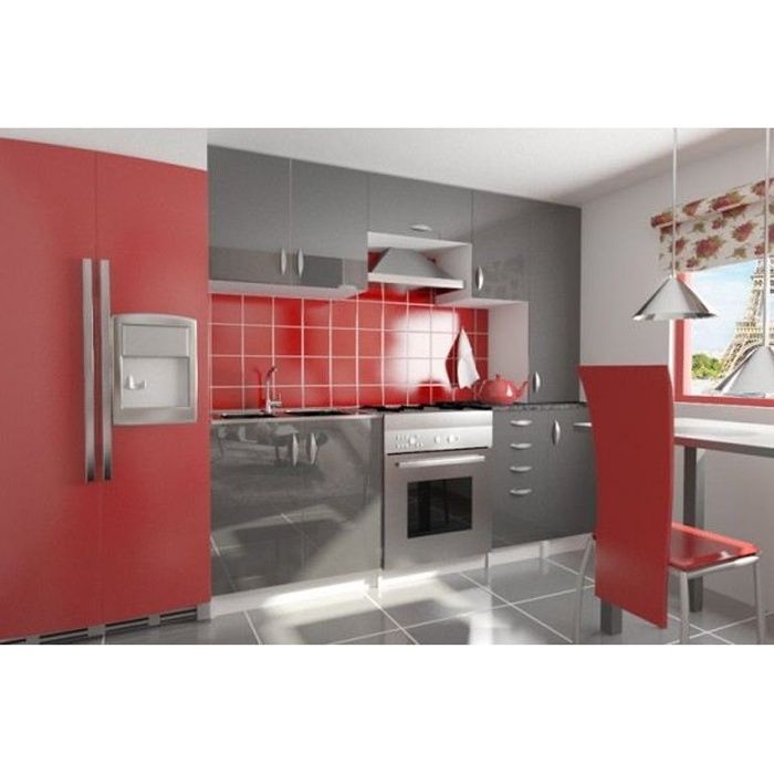 Cuisine Equipee Gris Achat Vente Pas Cher