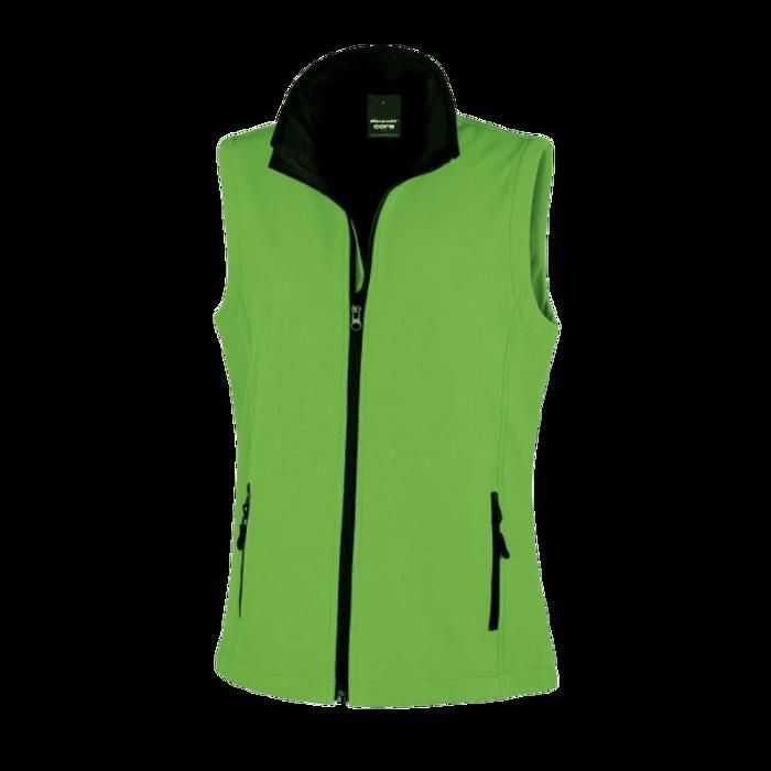 Gilet sans manches softshell Result pour femme Vert Noir Randonnee Respirant Cdiscount Sport