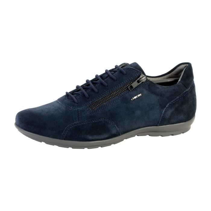 Chaussure Homme - Geox U Symbol - Cuir/Textile - Bleu - Confortable