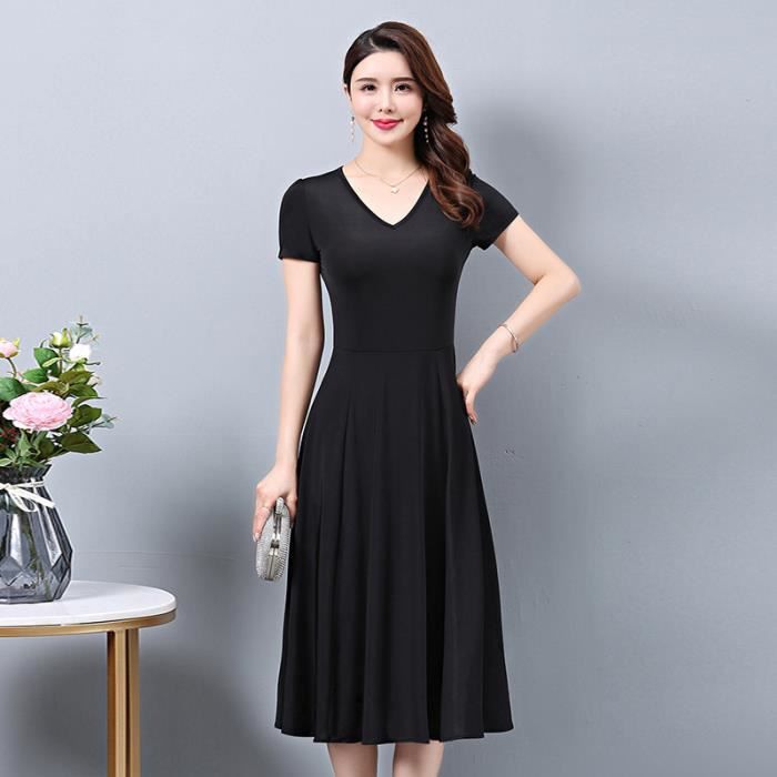 Robe Femme GOGUQ Mode elegant et simple Confortable Noir Noir Cdiscount Pret a Porter