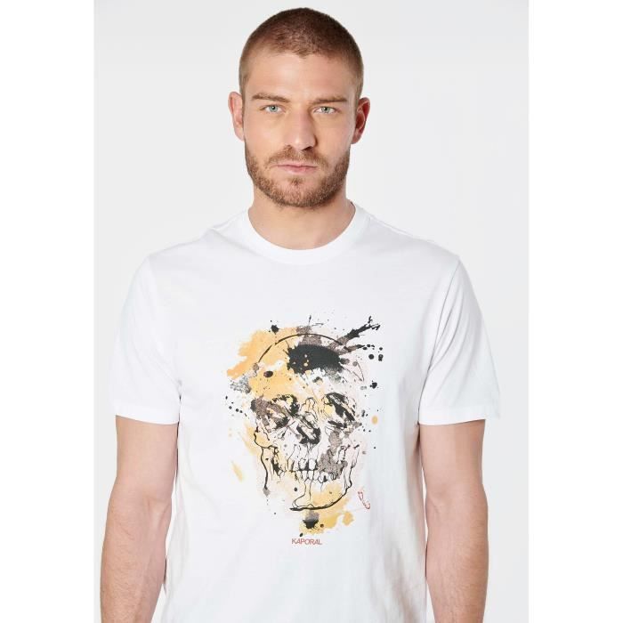 KAPORAL - T-shirt blanc homme 100% coton bio TAINT