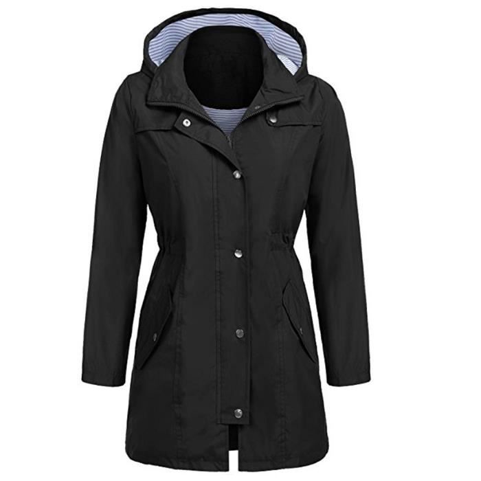Veste a capuche impermeable femme clearance
