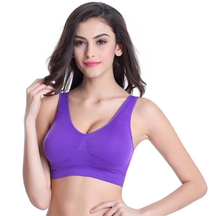 Soutien-gorge De Sport Femme Rembourré – Dos En Y, Bretelles Spaghetti, Pour Yoga Et Fitness