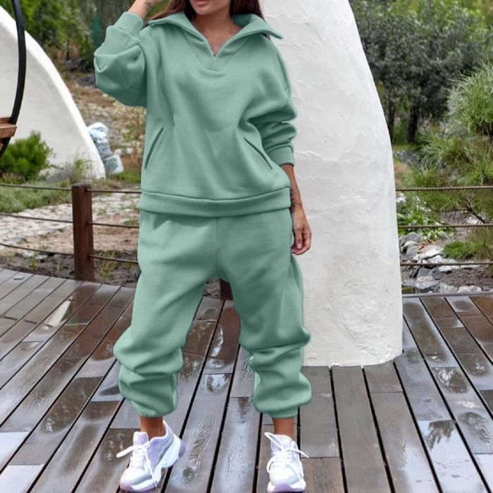 Ensemble Polaire Femme Ensemble Deux Pièces Décontracté Pour Femmes : Sweat à Capuche Imprimé Polaire Et Pantalon Jogging Chaud, Confortable Pour Loisirs Et Maison Ensemble Polaire Femme Ensemble Deux Pièces Décontracté Pour Femmes : Sweat à Capuche Imprimé Polaire Et Pantalon Jogging Chaud, Confortable Pour Loisirs Et Maison