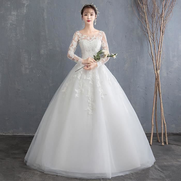 robe de mariée princesse manche dentelle