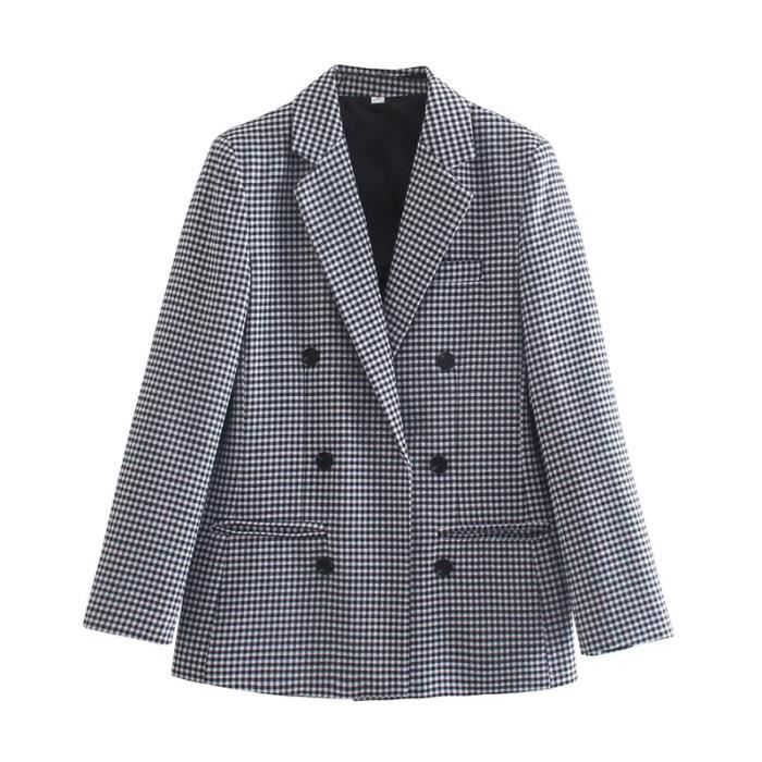 Blazer Blanc Femme Tweed Court – Veste Élégante Col Cranté, Style Bureau & Décontracté Chic Automne/Hiver