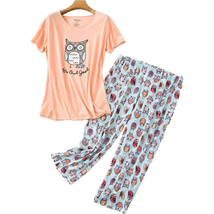 Pyjama Femme 2 pièces Set Femmes à manches courtes Pyjamas Automne Satin  Soie Pantalon Costume Pyjamas Set Pjs Mujer Pijama Sleepwear