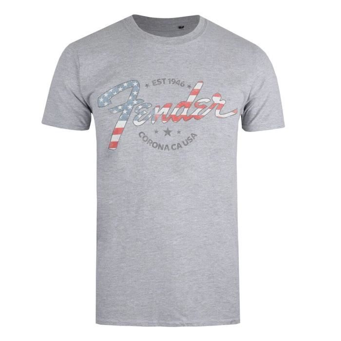 Fender T shirt Homme Gris chin Cdiscount Pr t Porter