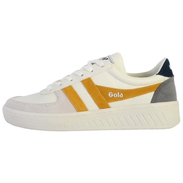 Tennis Basket Basses Gola Grandslam Trident Blanc Bleu Femme Blanc