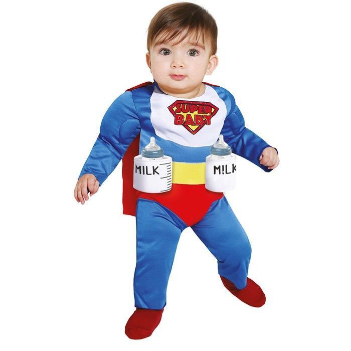 DÉGUISEMENT BIBERONMAN SUPER BABY BÉBÉ 12/18 MOIS Bleu, Turquoise