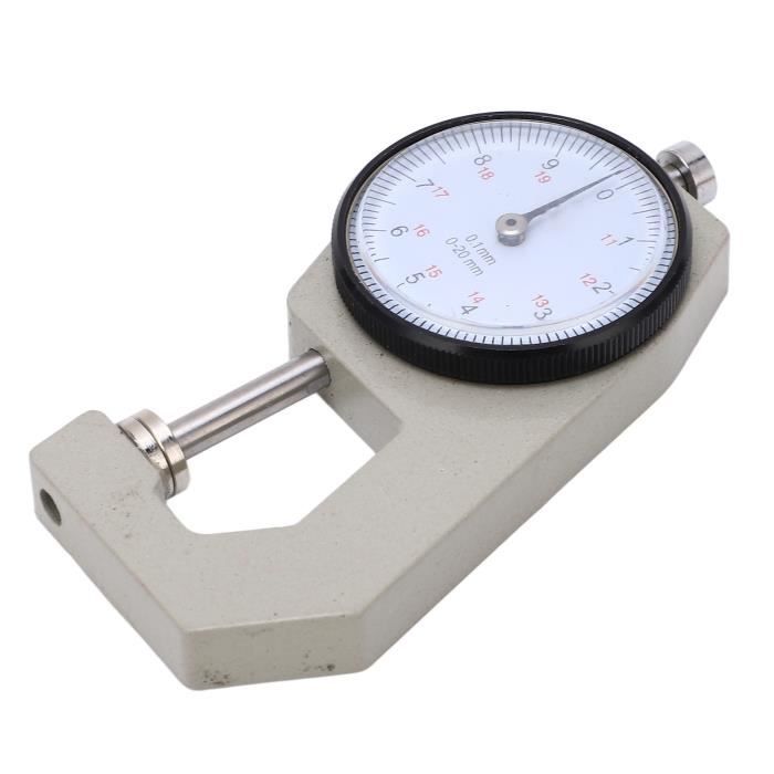 Jauge D'épaisseur à Cadran - Mesure 0-10 Mm, Pour Cuir, Métal, Papier, Plastique - Précise Et Portable