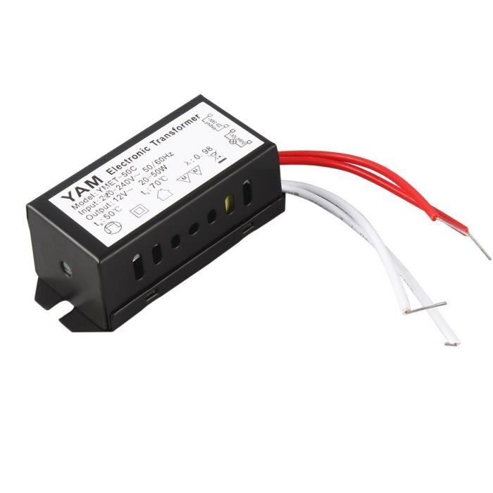 Transformateur pour LED AC 220V to 12V 20-50W #26@ - Cdiscount Bricolage