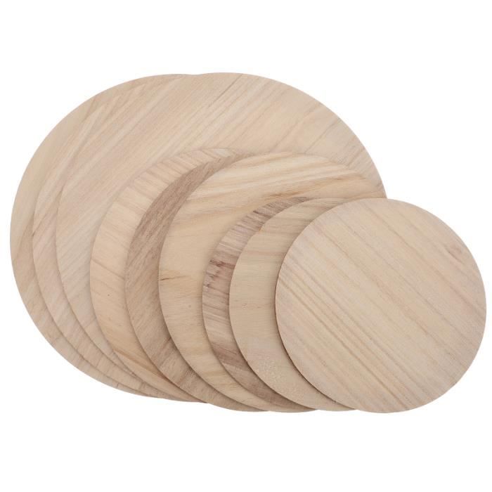 50 Rondelles En Bois 30mm X 5mm - Disques Non Finis Pour Bricolage Et Décoration