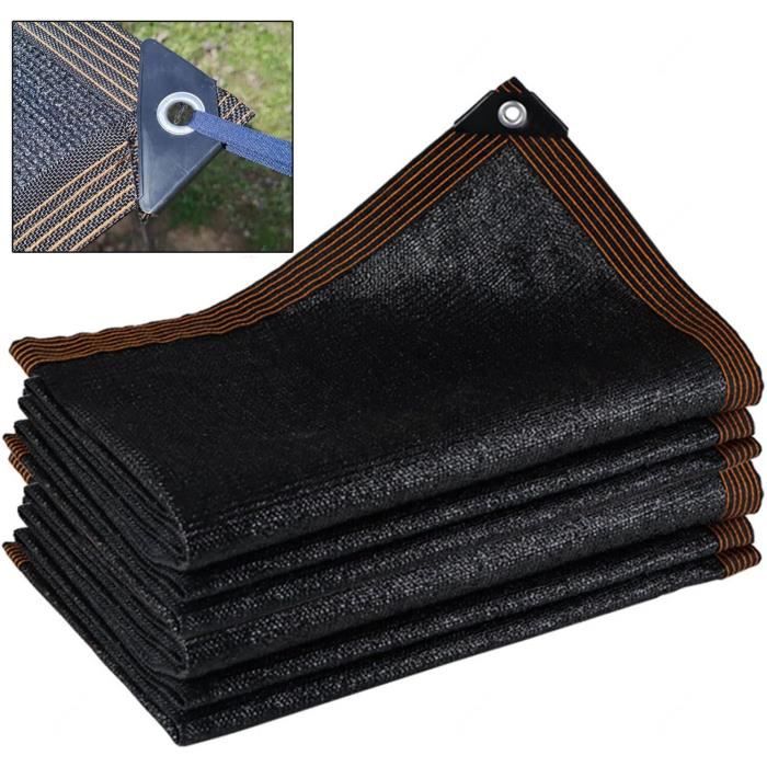Filet D'Ombrage Avec Œillets 2x3 M Marron Clair - Toile Anti-UV 90% Respirante Et Résistante - Idéal Jardin, Pergola, Terrasse Et Serre