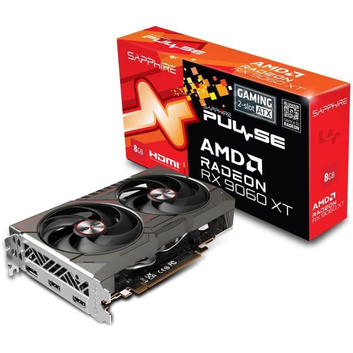 Sapphire PULSE Radeon RX 9060 XT AMD 8 Go GDDR6 - vue 2