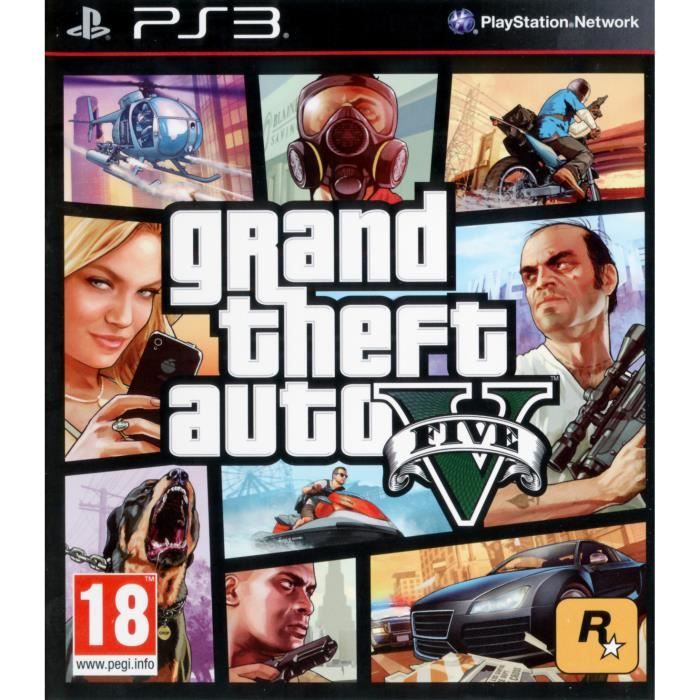 GTA 5 -JEUX PS3 - Gran theft auto V Playstation 3 - Cdiscount Jeux vidéo