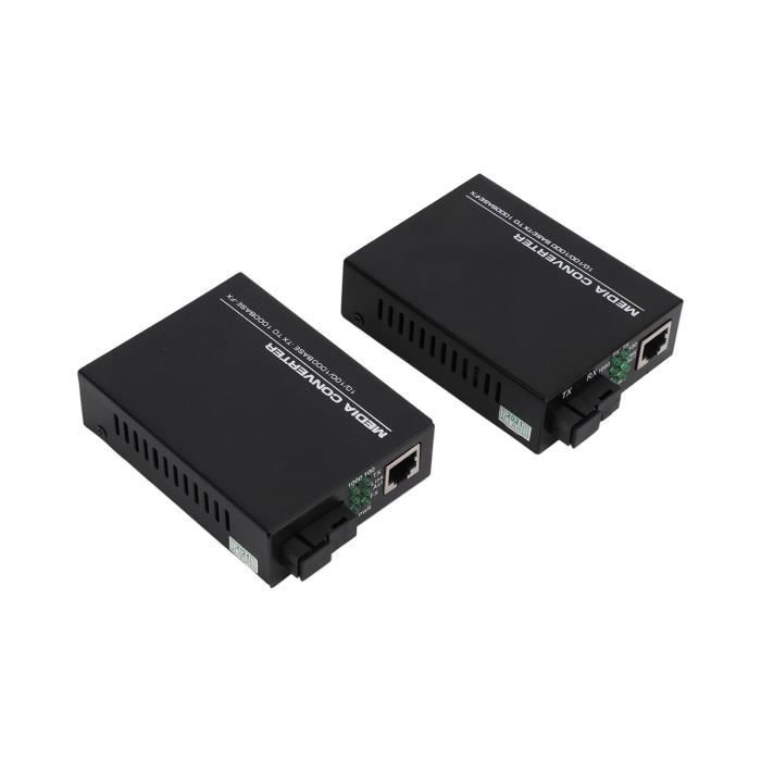 Qiilu Commutateur Fibre Ethernet Convertisseur De Média Fast Ethernet