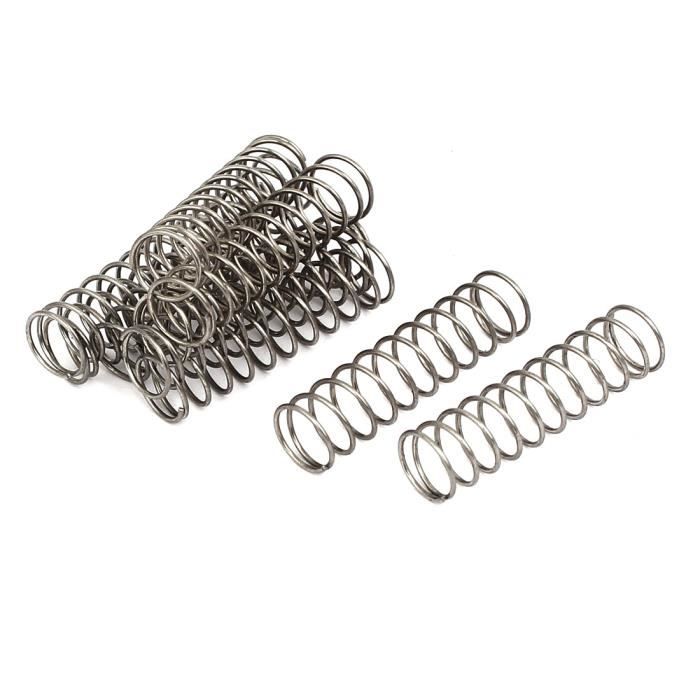 Sourcing map 0.5mmx3mmx305mm acier inox 304 Compression Ressort Argenté