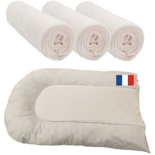 EASY DORT Matelas à Langer Incliné 70x45 Cm - Imperméable, Lavable, Bords Surélevés, Coton Enduit Acrylique, Fabriqué En France