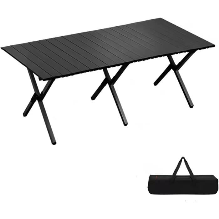 Tentock Table Pique-Nique Pliante Ultra-Légère Aluminium - 2 Supports Bouteilles, Idéale Camping Barbecue