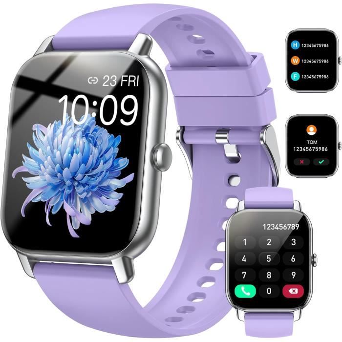Montre Connectée Nerunsa 1,85" écran Tactile - Appel Bluetooth, 100+ Modes Sport, Suivi Sommeil/fréquence Cardiaque, étanche IP68 - Bleu Saphir - 2