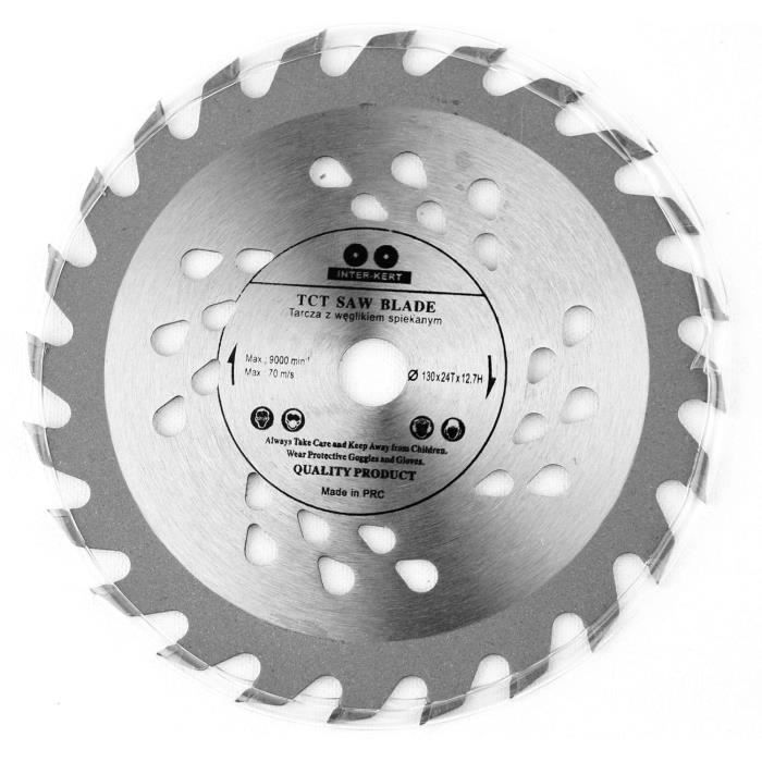 Lame De Scie Circulaire Carbure D.125 Mm 24 Dents Al : 12,7