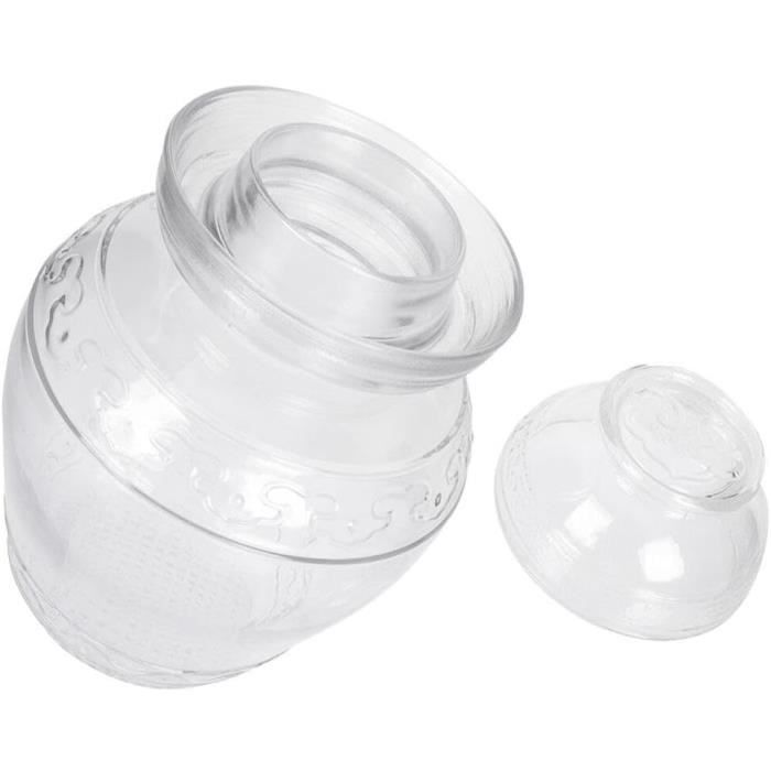 Lot de 4 Bocaux en Verre, Bocaux de conservation avec couvercle, Bocaux